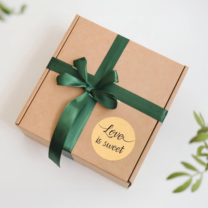 G2PLUS Love is Sweet Stickers Labels, Wedding Favor Label Sticker, 2 in Round Wedding Treat Sticker for Gift Wrapping, Anniversary, Engagement, Birthday, Baby Shower Party Favors - Image 5